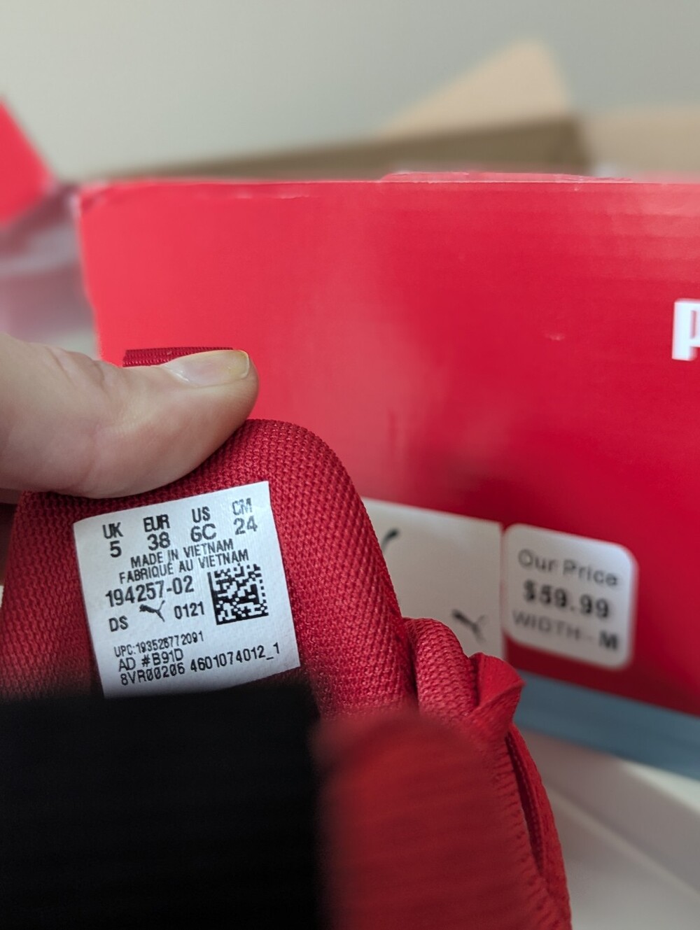 Puma Red and Black Low-Top Sneaker - Picture 2 of 5